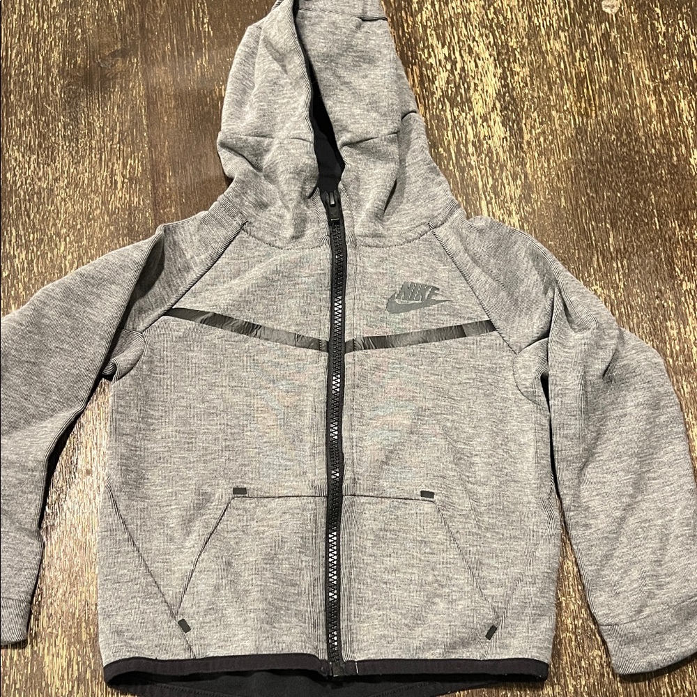 Nike Kids Heather Gray TechFleece Hoodie